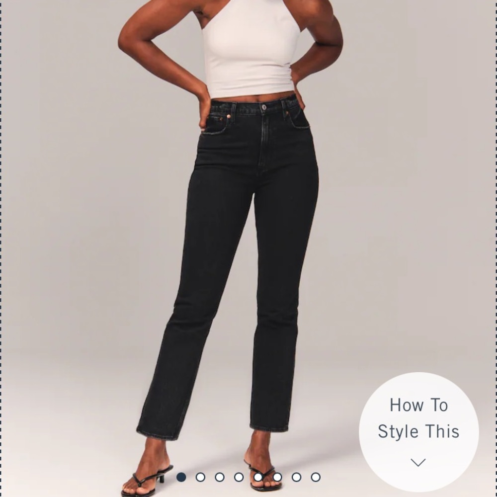 A&F Curve Love Super High Rise Anke Straight